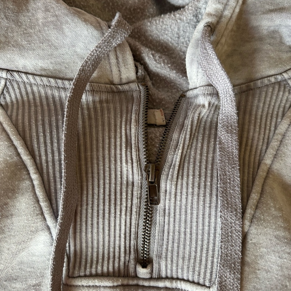 Pink Republic Light Gray Zip-Up Hoodie